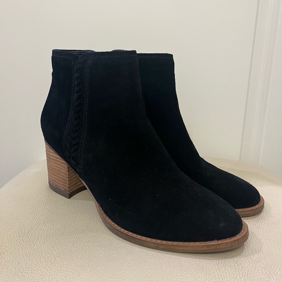 - Blondo Nina Black Waterproof Leather Suede Ankle Bootie’s Size 9 - Picture 2 of 9